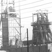 CONFRONTATION: Miners and police gather at Easington pit