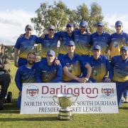 WINNERS: Richmondshire's players celebrate after this season's success in the Kerridge Cup