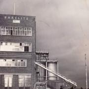 The Bakelite factory, plus fire engine