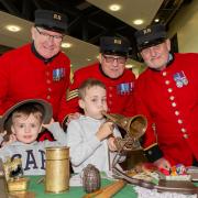 BUGLE’S CALL: Chelsea Pensioners visiting the When the Bugle Calls exhibition during their trip to Seaham
