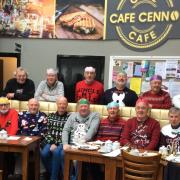 Woolly wonders: the also-rans in the Christmas jumper stakes at the men's monthly breakfast