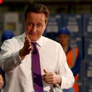 Former Prime Minister David Cameron during a visit to the Tetley tea factory in Eaglescliffe