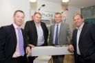 Pictured from left to right are, Stephen McNicol, from Muckle LLP, Dean Richards, Muckle's Jonathan Combe and Peter Winterbottom