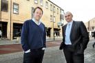 Andrew Ward, of Angel Homes, and Nic Franklin, of Lloyds TSB commercial banking, outside the North Road property
