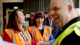 Labour's Shadow Chancellor Rachel Reeves visits Cummins Engine Plant in Darlington to discuss jobs, manufacturing and Labour's plan for the North East.