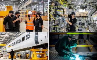 A look inside the Newton Aycliffe factory on the same day it was announced that a £2bn deal had been reached to build 54 HS2 trains. Pictures: HS2.