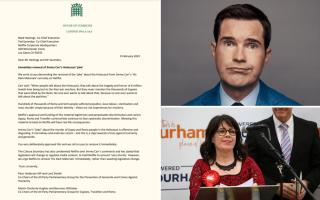 City of Durham MP, Mary Kelly Foy, comedian Jimmy Carr and the cross-party letter to Netflix.