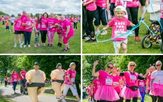 There was a sea of pink in Darlington on Sunday as hundreds of people took part in the Race for Life. Pictures: SARAH CALDECOTT