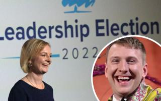 Joe Lycett sends message to new Prime Minister Liz Truss following BBC controversy. (PA/Canva)
