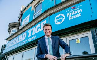 Reform UK leader Richard Tice outside his newly-opened campaign office in Hartlepool on Tuesday (January 31).