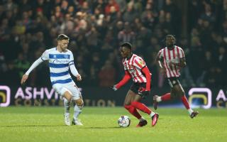 Sunderland midfielder Abdoullah Ba in possession against QPR
