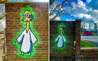 North East graffiti artist creates stylised Simpsons tribute