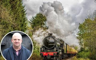 Chris Price, CEO of the NYMR, (inset) announced the heritage railway's decision to suspend steam services until  there is a change in weather conditions