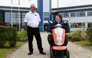Gary Underwood, 60, from Hebburn, assisted grandma-of-two, Carol McDonald, 49, after her mobility scooter and phone ran out of charge as she got lost trying to find her way home on April 23 Credit: TWFRS
