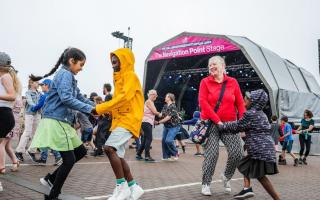 Event-goers could be seen taking in musical performances and shows across Hartlepool Marina as Tall Ships entered its third day (July 8) Credit: STUART BOULTON