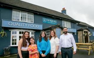 The Blue Bell pub, Kip Hill, Stanley is reopening as a Turkish Restaurant pictured the Yildirim family Jade 21, Ayla 9, Leyla 13 and Gemma and Suleyman who are running it.