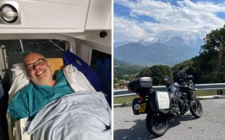 Andrew Roberts, 57 , from Brotton, had travelled from Hull to Rotterdam on his motorbike on September 8 as he set off to take on the Grand Tour de Alpes, planning to finish in Monaco and return on September 22.