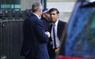 Rishi Sunak arrives at the rear entrance of Downing Street on Monday (November 13) after a visit to Parliament amid his reshuffle.