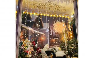 The Christmas display at Tinkers Treasures in Bishop Auckland.