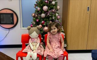 Evie Green is spending Christmas in hospital hoping for a life-saving organ donor. She has been turned into a doll as part of a new campaign to raise awareness of organ donation.