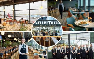 The bar, which is based at Newcastle International Airport, has been Aster & Thyme and boasts food, drinks, and extensive views of flights taking off and landing