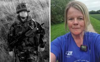 Liz Taylor, 50, from Stockton, is running the London Landmarks Half Marathon this weekend, to raise money for veterans’ mental health charity, Combat Stress