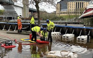 A flood warning is in place for the Quayside