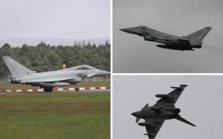 On Tuesday (April 23), several people managed to take images of the Typhoon jets taking off from RAF Leeming