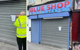 The Blue Shop in Stockton has been closed down for selling illegal cigarettes.