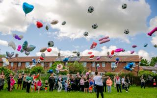 Balloons were released over Darlington on Monday (May 27) for 10-year-old Darlington mudslide victim Leah Harrison.