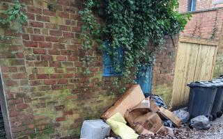 Fly tipped waste in Darlington
