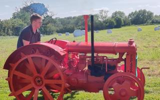 Jonathan Craske and his 1938 orange Fordson, one of the exhibits at Tractor Fest this weekend