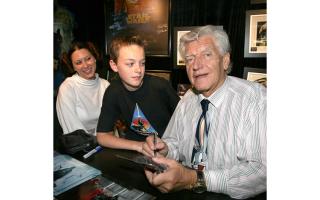 MEETING FANS: Dave Prowse at the opening of the Wow Factor store in the Cornmill Shopping Centre, Darlington, in 2008