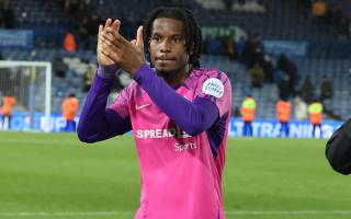 Pierre Ekwah applauds the travelling fans in the wake of Sunderland's draw at Leeds United