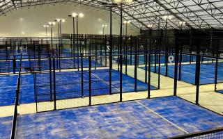 Development of padel courts well underway in the former Soccarena complex at Belmont in Durham