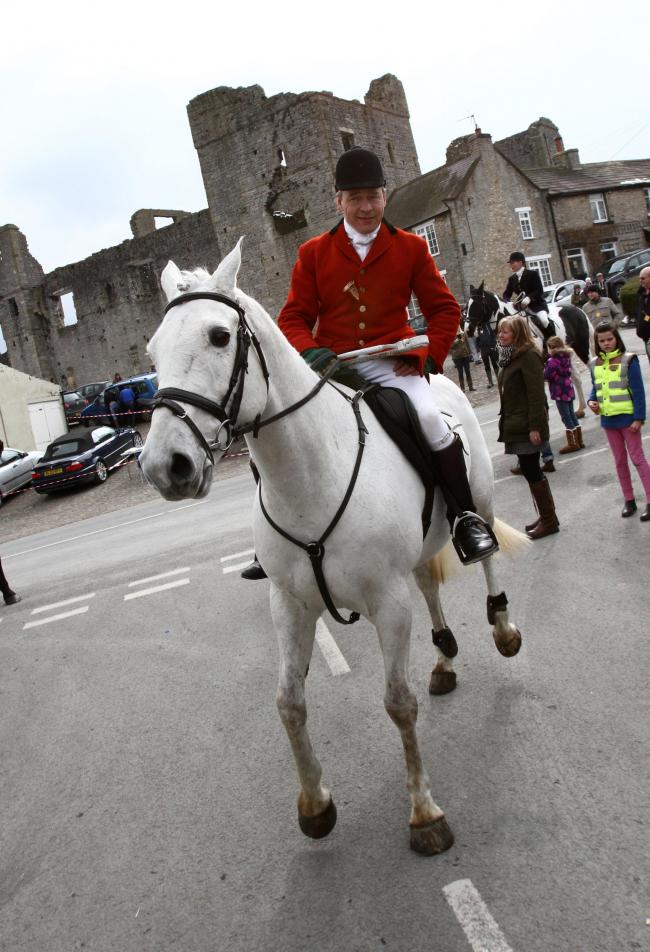 COURSE SEARCH: A member of the West of Yore hunt on Middleham Stables open day last year.