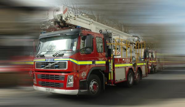 WOOD FIRE: Five crews attended the scene in Billingham