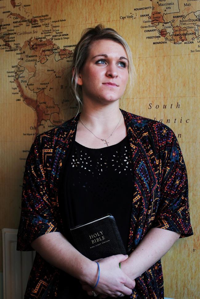 CHANGE: Army captain Rachael Phillips served in a number of conflicts and is now turning to the priesthood picture: SARAH CALDECOTT.