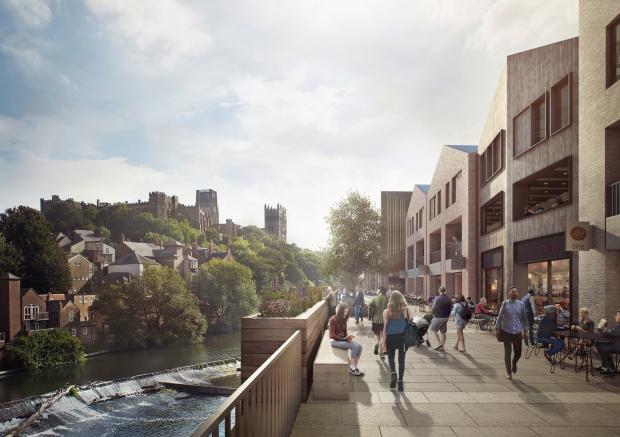 The Northern Echo: PROGRESS: An artist's impression of The Riverwalk development taking shape on the banks of the River Wear in Durham