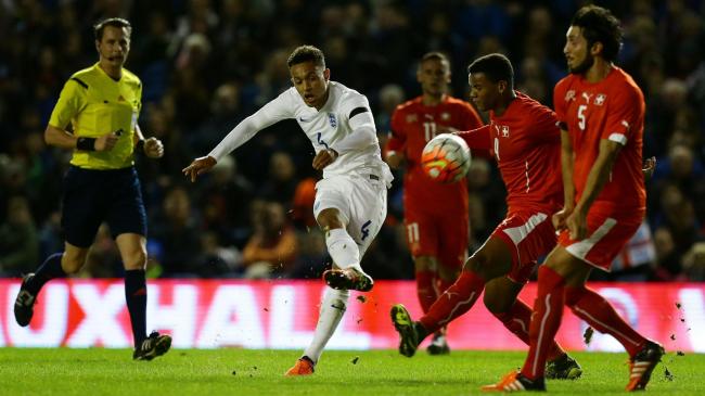 BORO BOUND: Lewis Baker in action for England  Under 21s