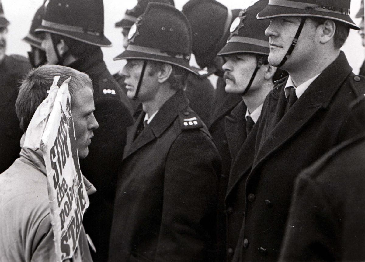 Image taken by photographer Keith Pattison during the miners strike in Easington, County Durham.