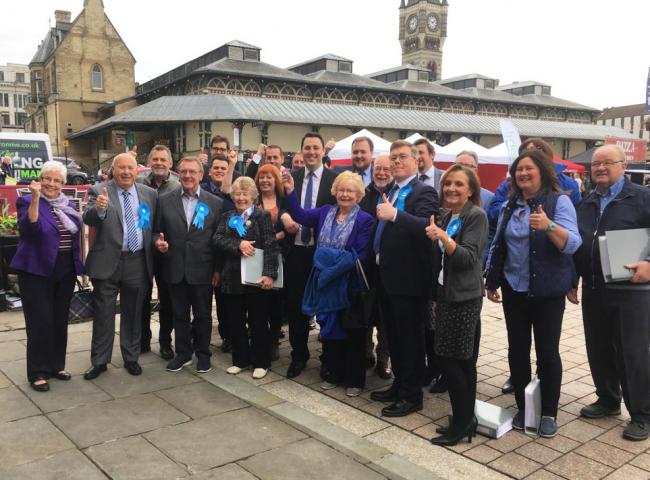 Darlington's new and returning Conservative Party councillors after they became the town's largest party. Picture: Julia Breen