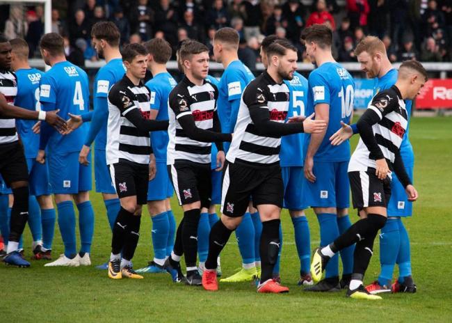 Darlington faced Leamington in their final game of the season last Saturday. Picture: ANDY FUTERS